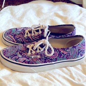 Paisley Vans. Great condition!